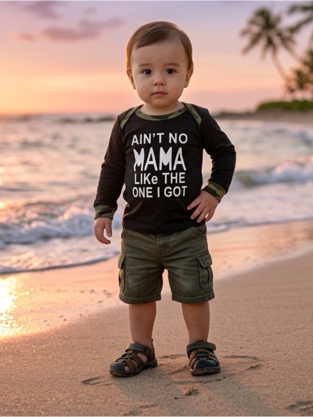 Baby Black Onesies “Ain't No Mama Like The One I Got'  Baby 6-12 months NWT
